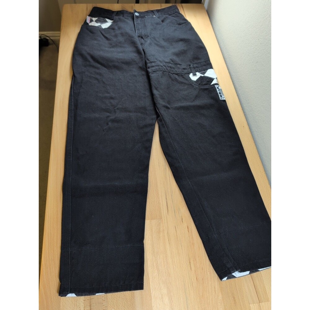 Get Used by Elie Jeans Streetwear 90s HipHop Baggy Pants Measures 29x30 Black